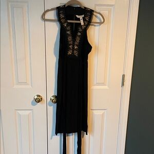 Banana Republic Black and Gold Backless Dress